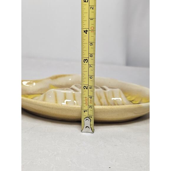 Mid Century Ceramic Ashtray Maddux Of California Handcrafted Art Pottery Yellow - Picture 9 of 9